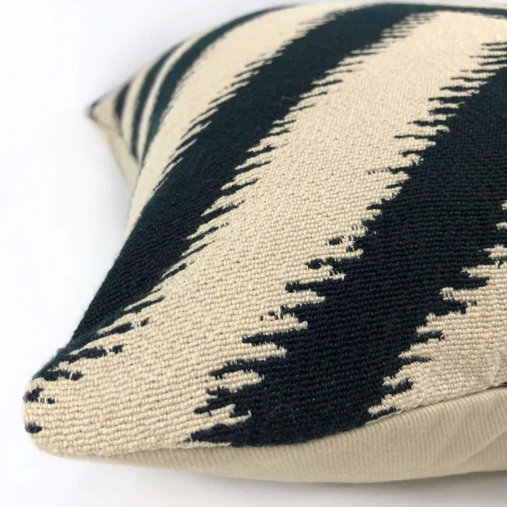 Camberwell Black Beige Serrated Chevron Pillow Cover