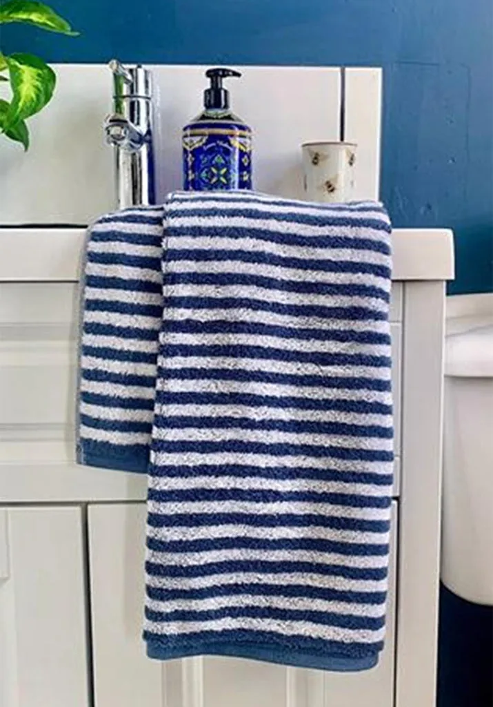 Campus Combed Cotton Striped Hand Towel