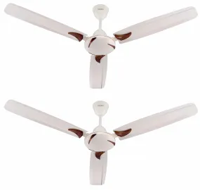 Candes Lynx 1200mm / 48 inch High Speed Decorative 405 RPM (100% CNC Winding) Ceiling Fan 2 Yrs Warranty, Pack of 2 (Ivory)