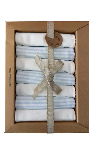 Caramel Baby Face Clothes - Stripe/White