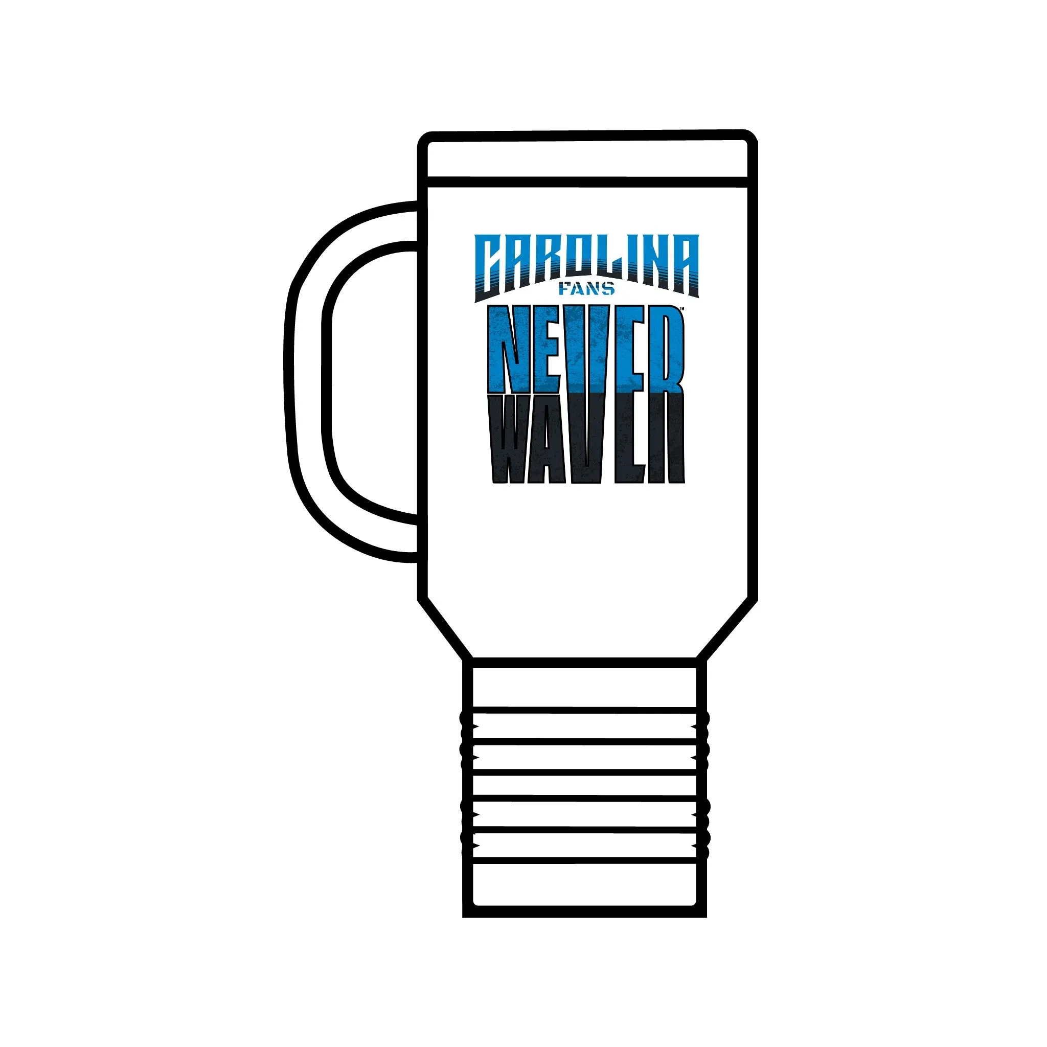 Carolina Fans Never Waver Insulated Travel Mug, 40oz