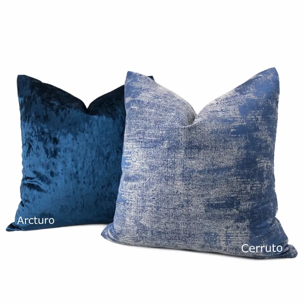 Cerruto Modern Cobalt Blue Tonal Pillow Cover