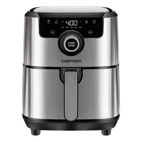 Chefman Square Nonstick Stainless Steel Analog Air Fryer