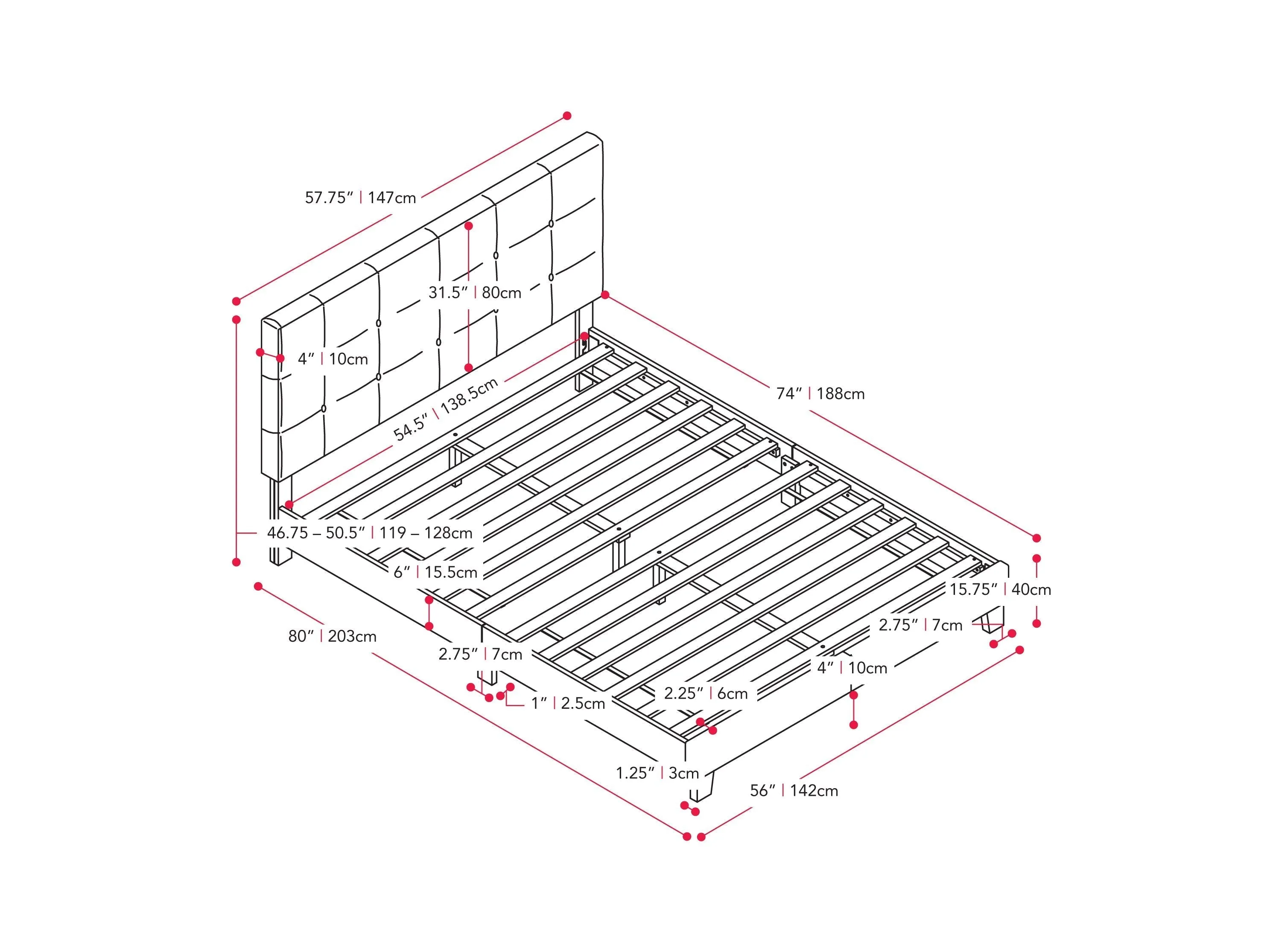 Clay Double/Full Panel Bed