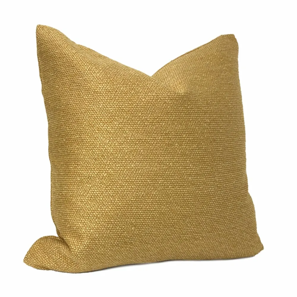 (CLEARANCE) Curtis Gold Basketweave Texture Pillow Cover