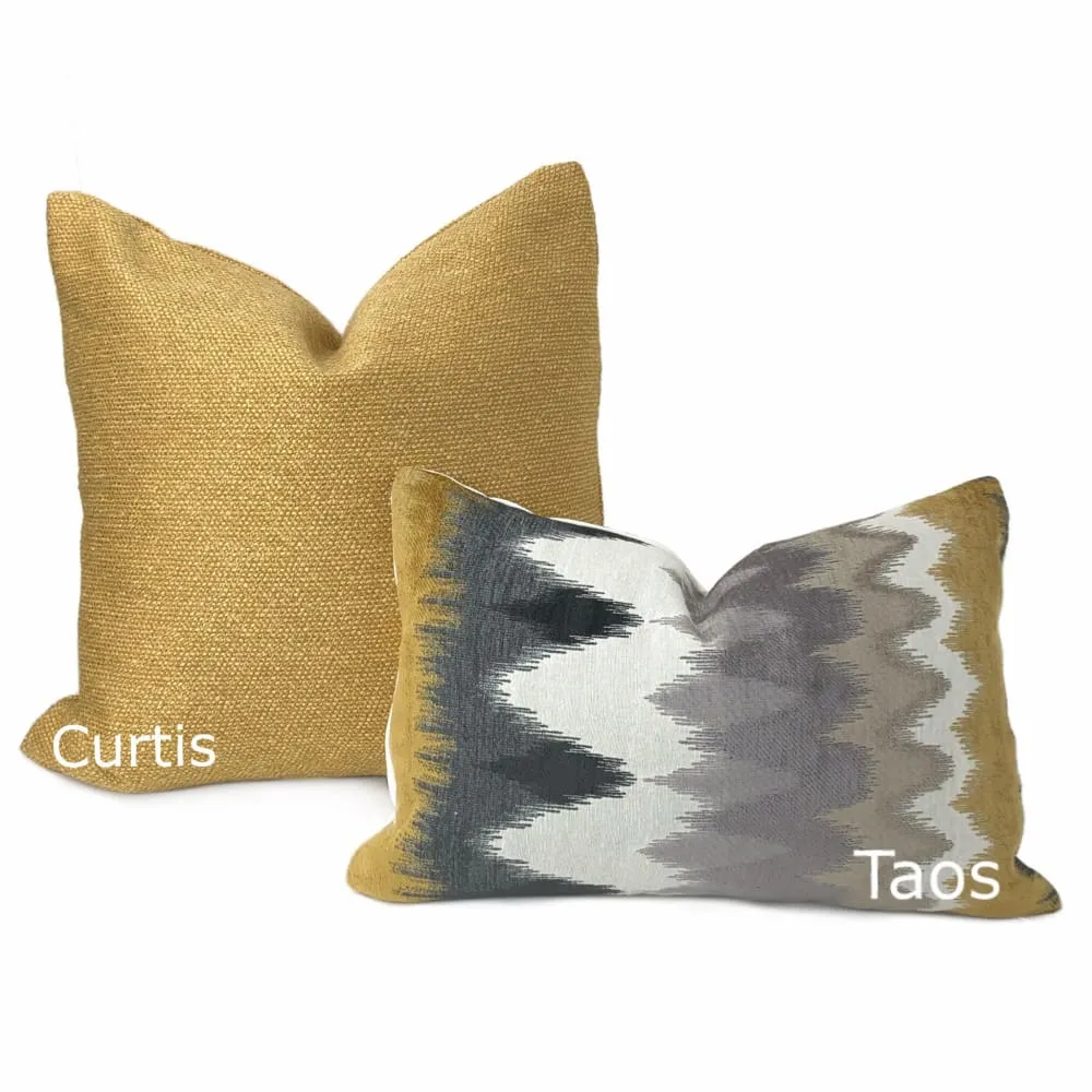 (CLEARANCE) Curtis Gold Basketweave Texture Pillow Cover