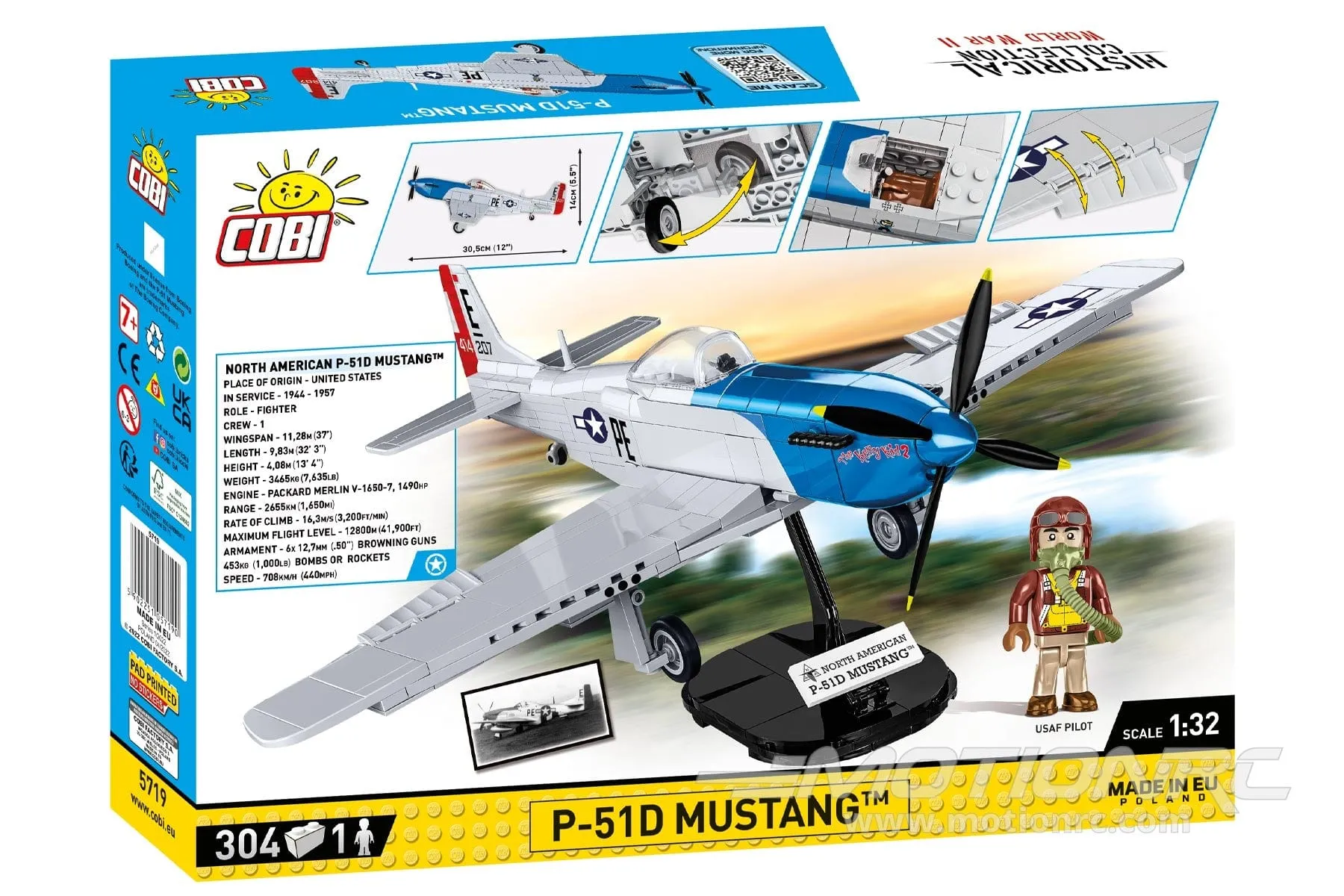 COBI P-51D Mustang 1:32 Scale Building Block Set