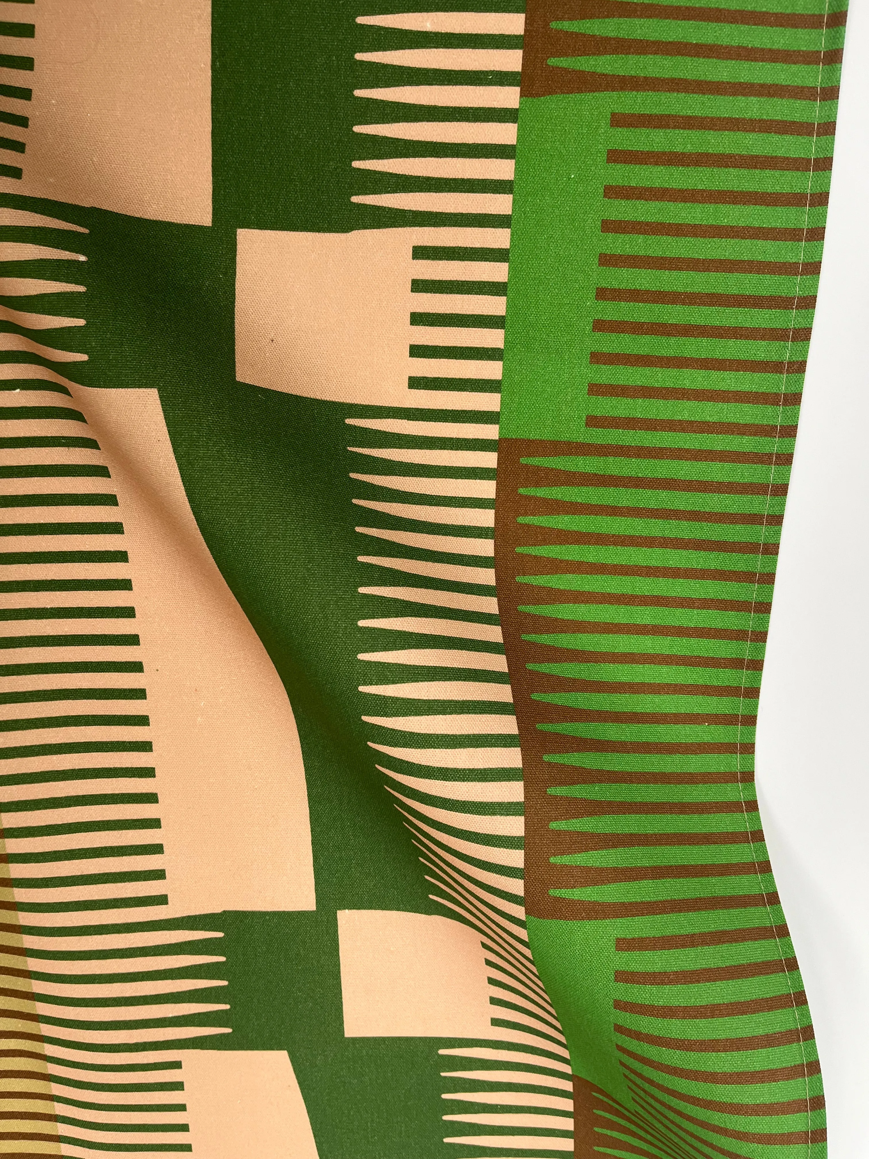 Combed Stripe Tea Towel - Emerald   Plaster