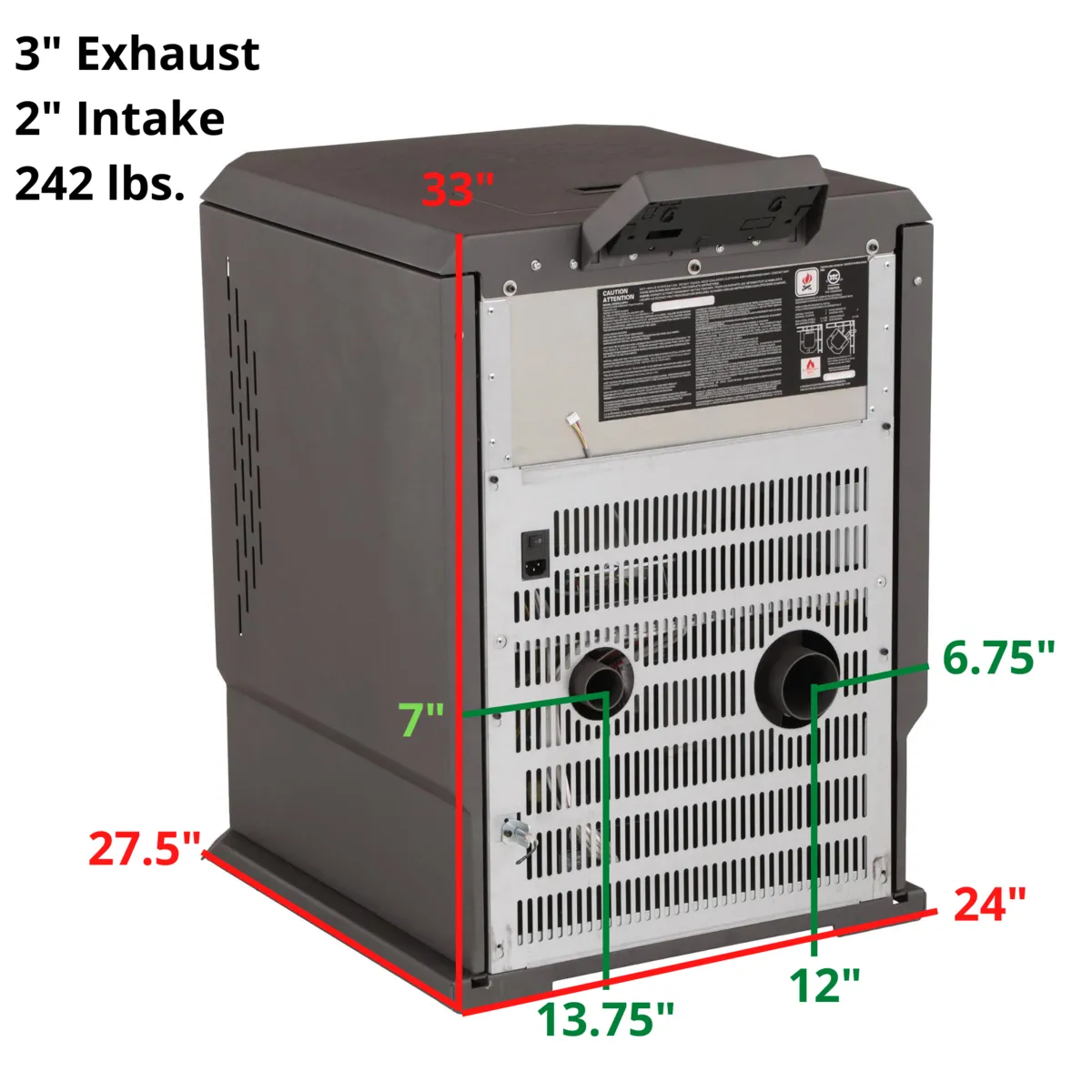 ComfortBilt HP61 3,000 sq. ft. EPA Certified Pellet Stove with Auto Ignition 51lb Hopper Brown New