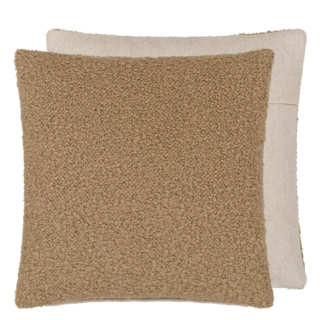 Cormo Natural Boucle Throw Pillow by Designers Guild