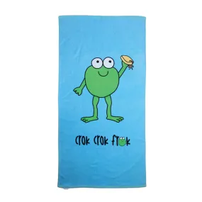 CrokCrokFrok Bath Towel Crok Boy - Blue with Apple Green - Small