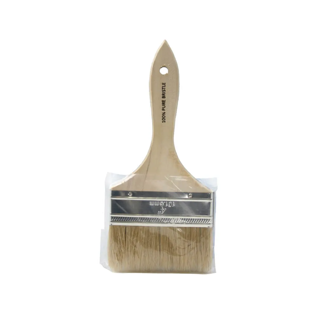 Crown Meakins 030040 4 in. White Bristle Straight Paint Brush