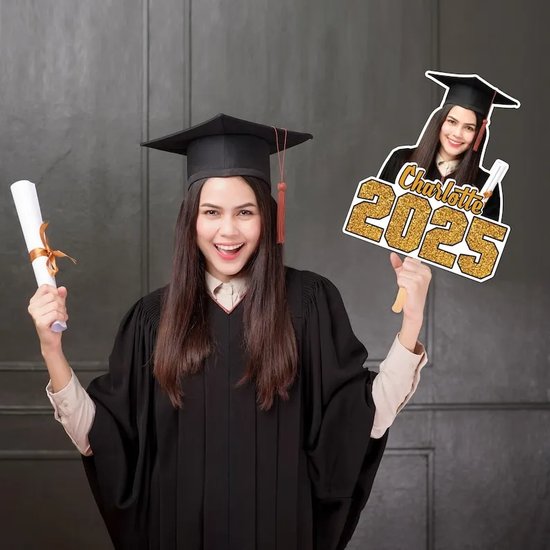 Custom Graduation Head Face Cutouts