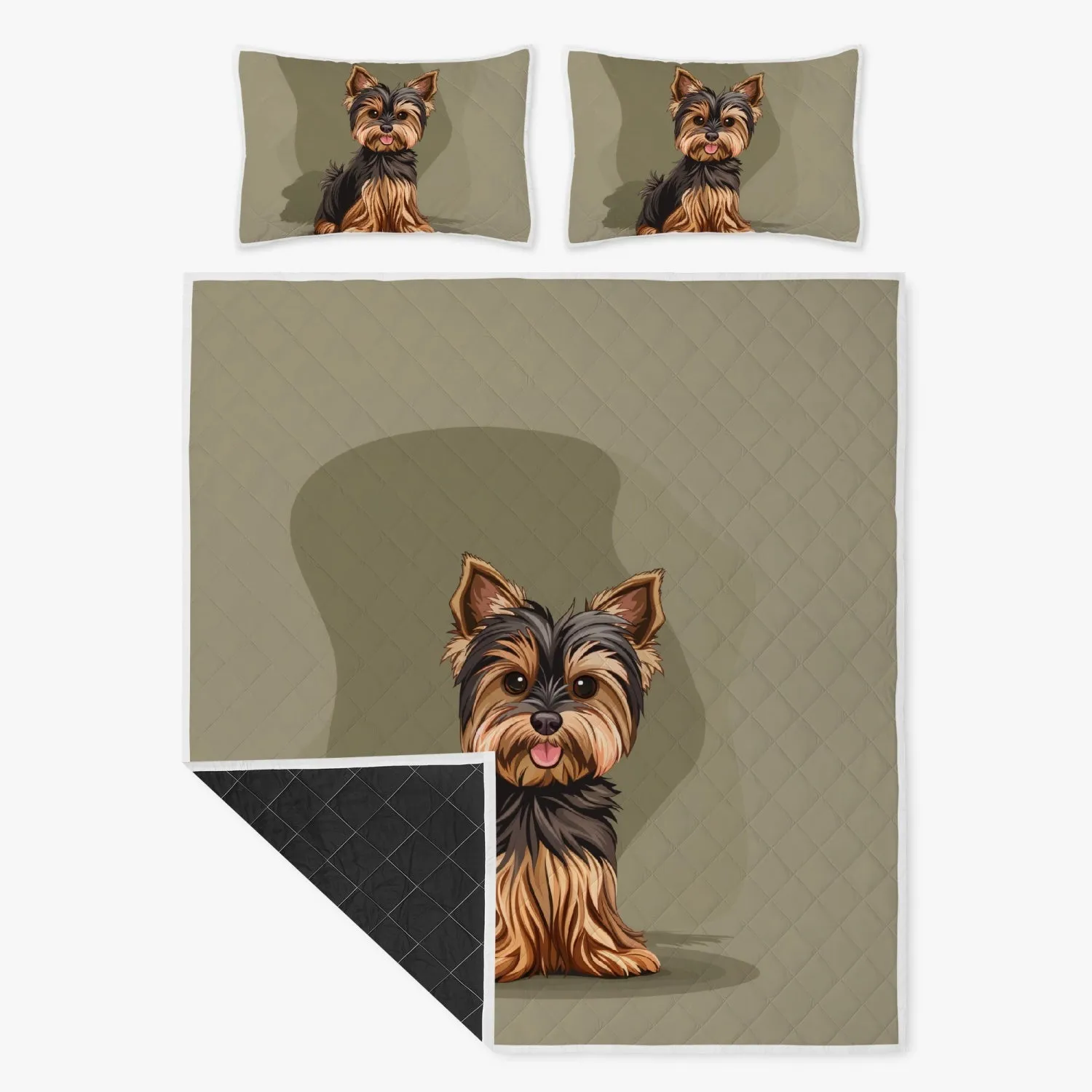 Cute Yorkie Bed Set