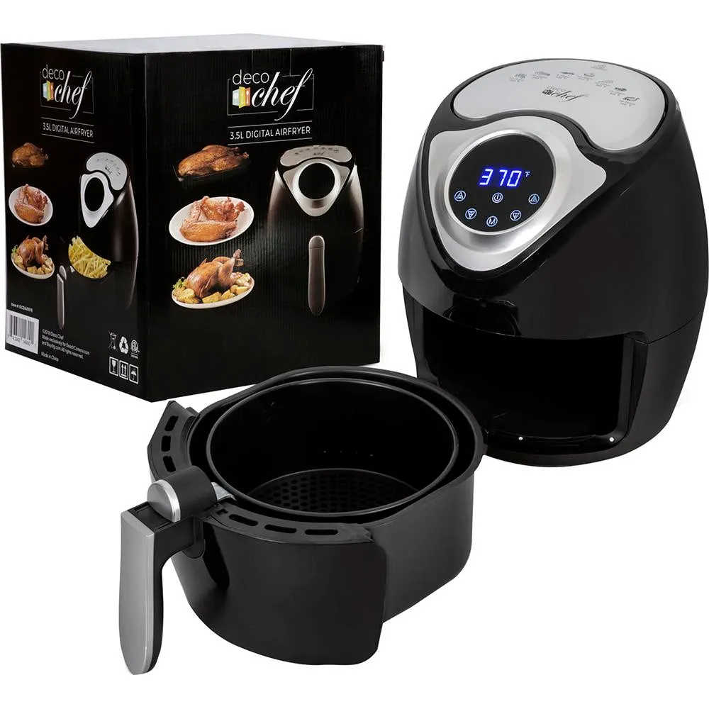 Deco Chef 3.7QT Electric Oil-Free Digital Air Fryer for Healthy Frying - Open Box