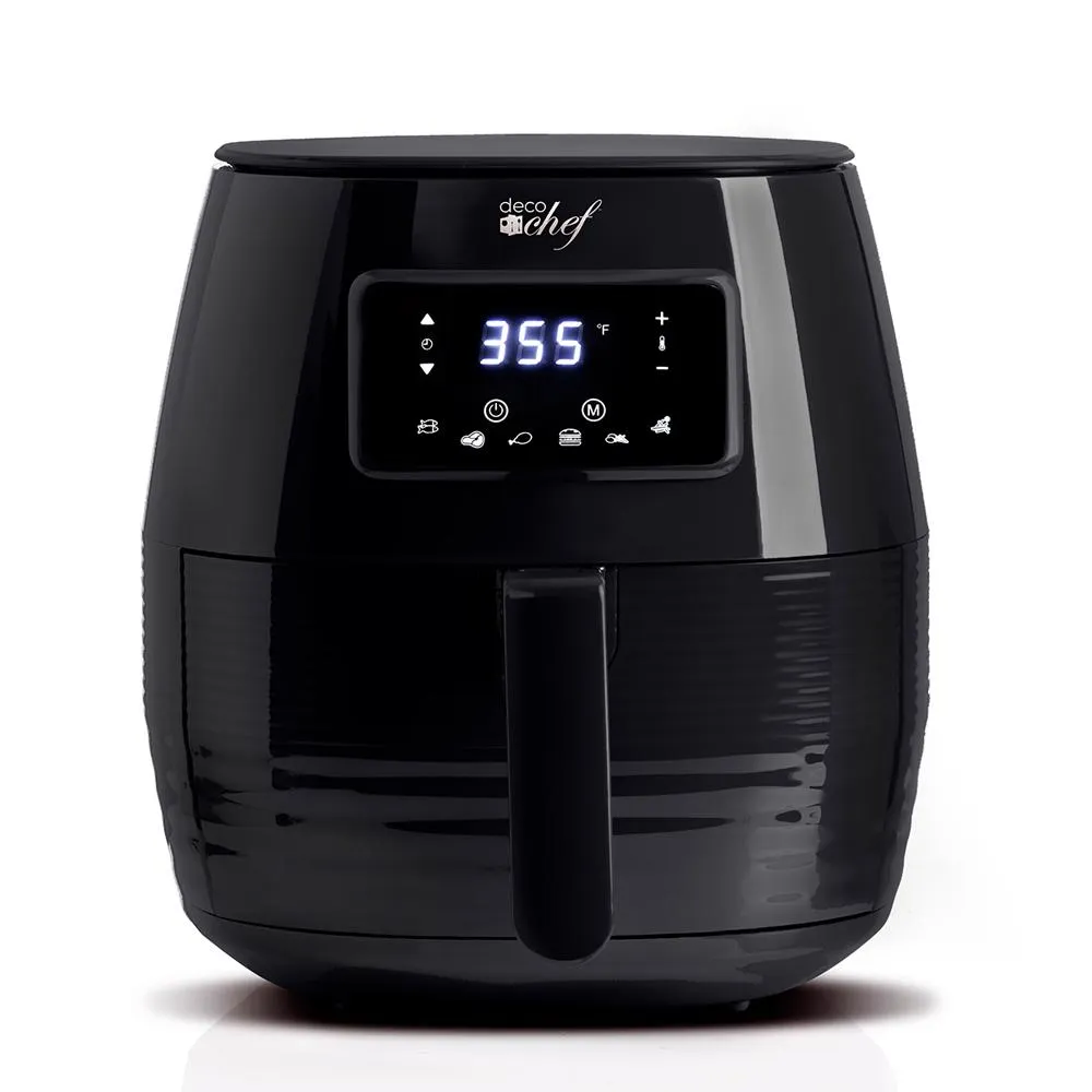 Deco Chef Digital 5.8QT Electric Air Fryer Black with 1 Year Extended Warranty