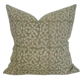 Designer "Pacific" Floral Linen Pillow Cover