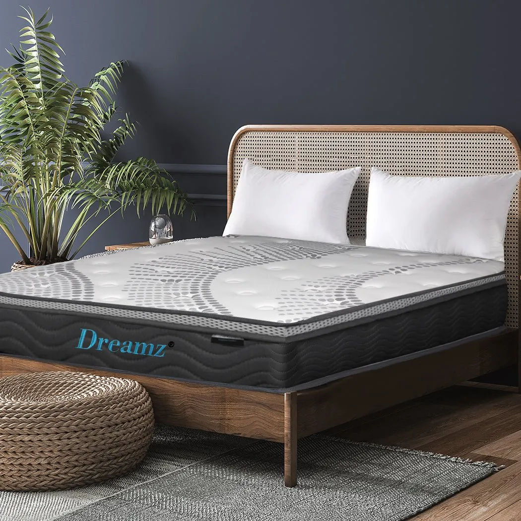 Dreamz Mattress Pocket Spring Cool Gel Memory Foam Euro Top Medium Soft 30CM