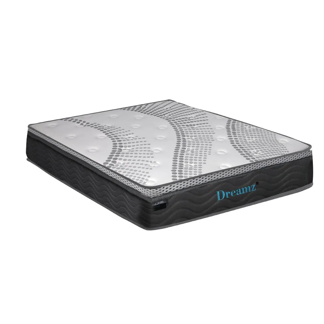 Dreamz Mattress Pocket Spring Cool Gel Memory Foam Euro Top Medium Soft 30CM