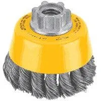 DW4910 DeWalt Knotted Cup Brush,Carbon Steel 020",3"x 5/8-11",RPM/14,000