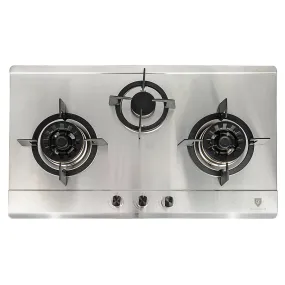 EFH3976WTVSB 86CM 3-BURNER BRASS GAS HOB