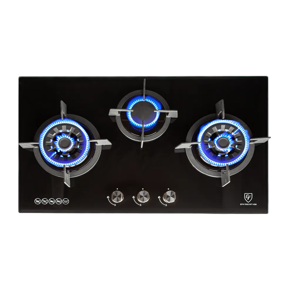 EFH7635WTVGB 78CM 3-BURNER GAS HOB