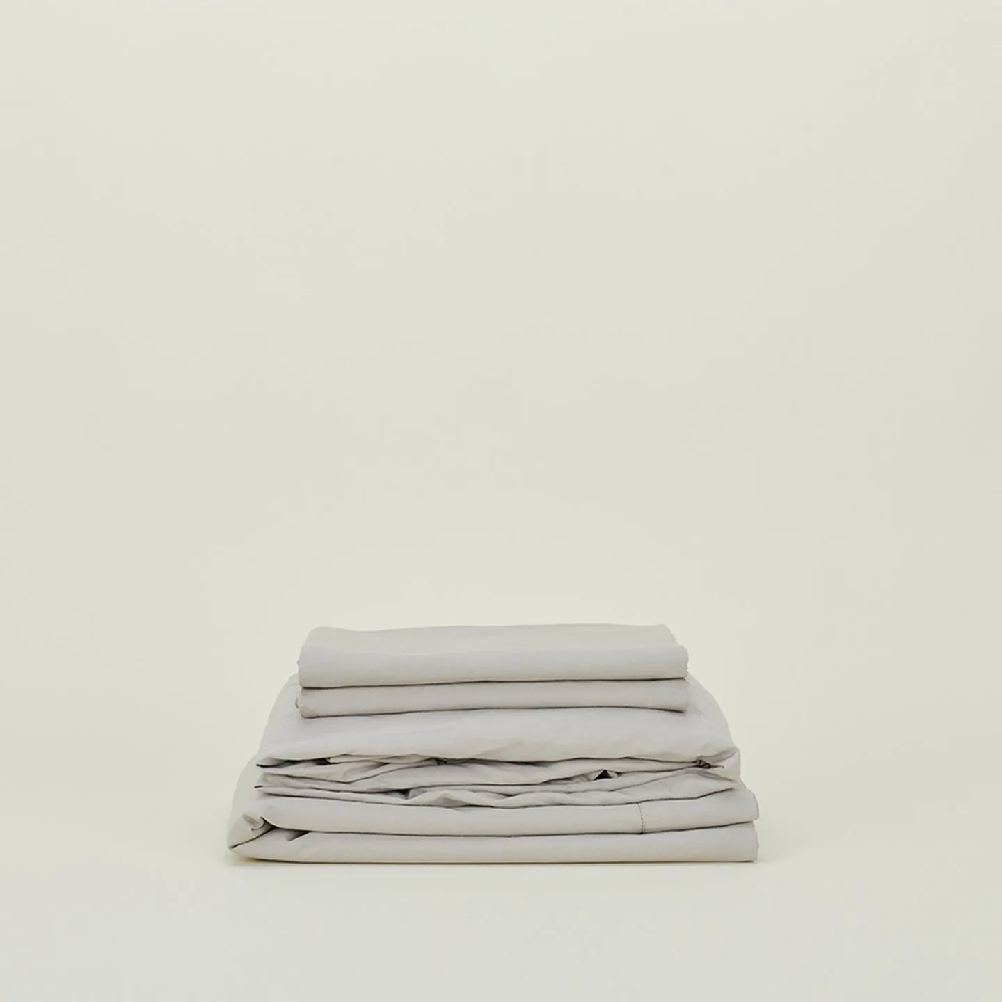 Essential Percale Sheet Set - Light Grey