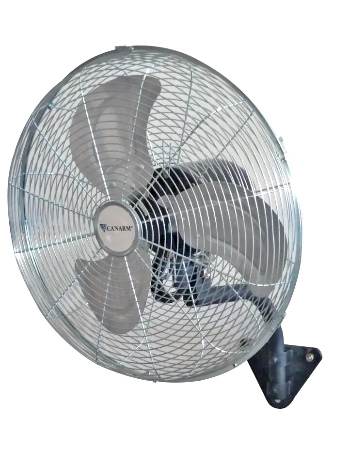 Fan - Canarm Horizontal Air Flow 16" or 24" Greenhouse Oscillating Fan Zinc Dipped with Wall Mount Bracket HAF16-ZO-WOSC / HAF24-ZO-WOSC