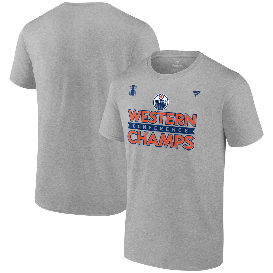 Fanatics Men's NHL Edmonton Oilers 2024 LR Conference Champs T-Shirt