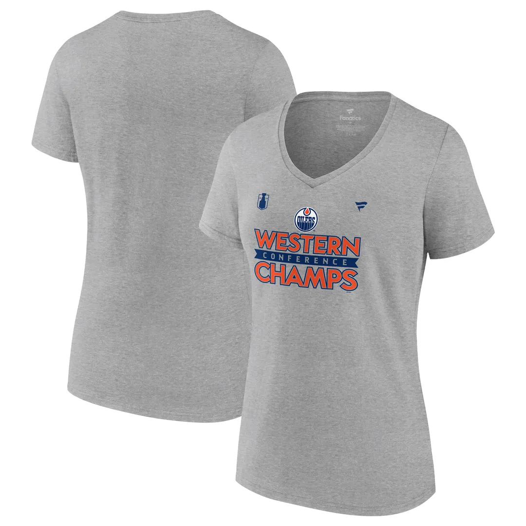 Fanatics Women's NHL Edmonton Oilers 2024 LR Conference Champs T-Shirt