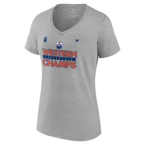 Fanatics Women's NHL Edmonton Oilers 2024 LR Conference Champs T-Shirt