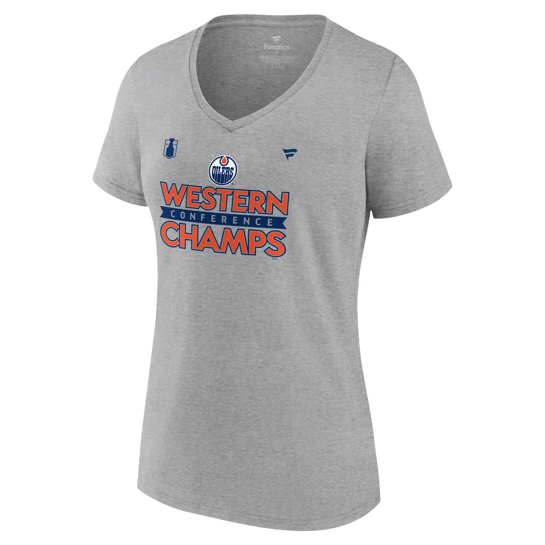 Fanatics Women's NHL Edmonton Oilers 2024 LR Conference Champs T-Shirt