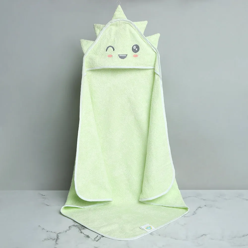 Fancy Fluff Bamboo Cotton Baby Hooded Towel- DINO