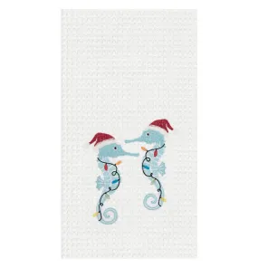 Festive Seahorse Kitchen Towel