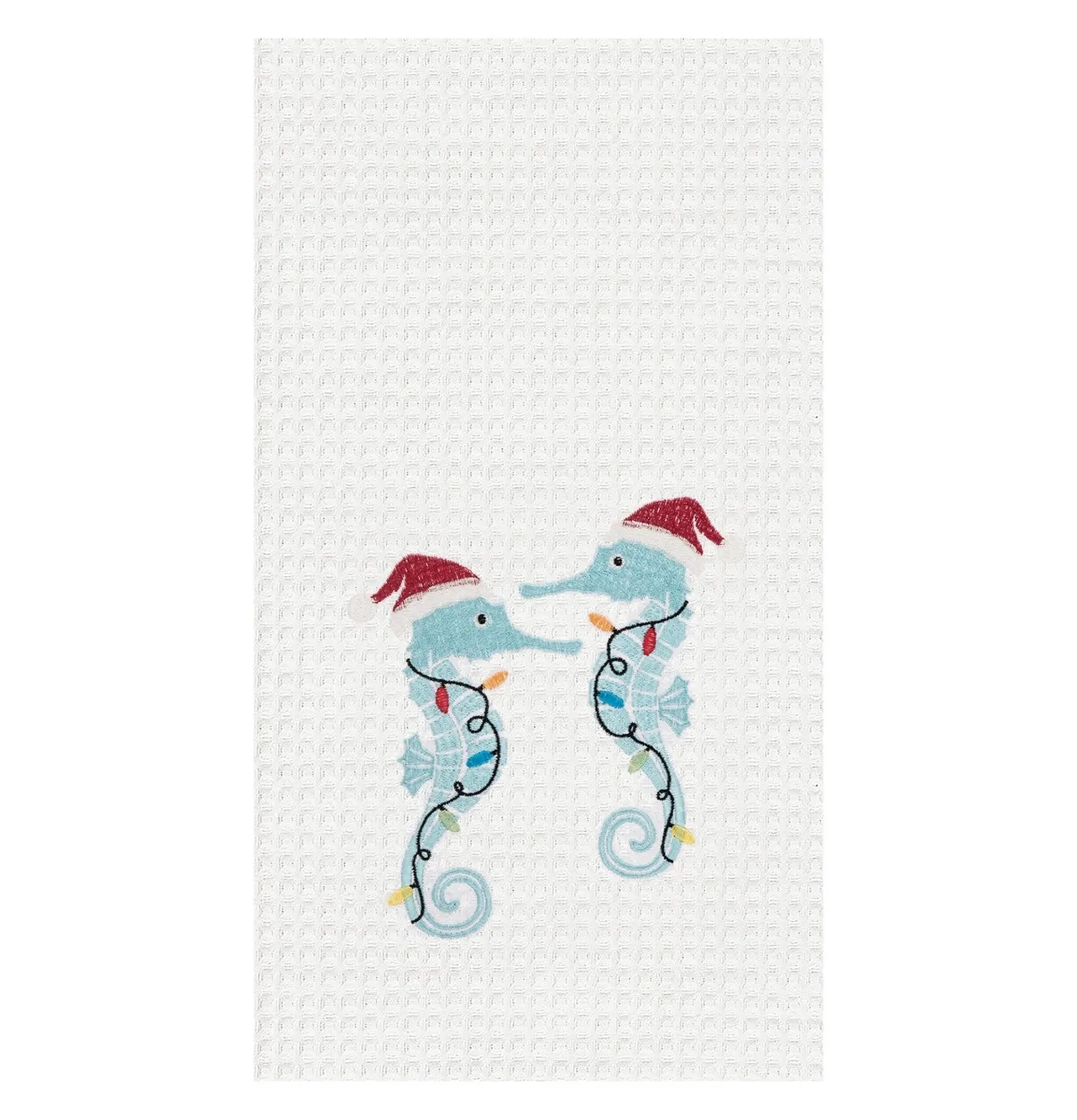 Festive Seahorse Kitchen Towel