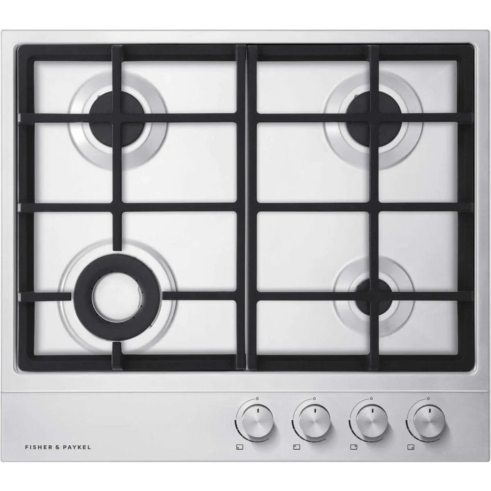 Fisher & Paykel CG604DLPX1 4 zone Gas Hob - Brushed Stainless Steel