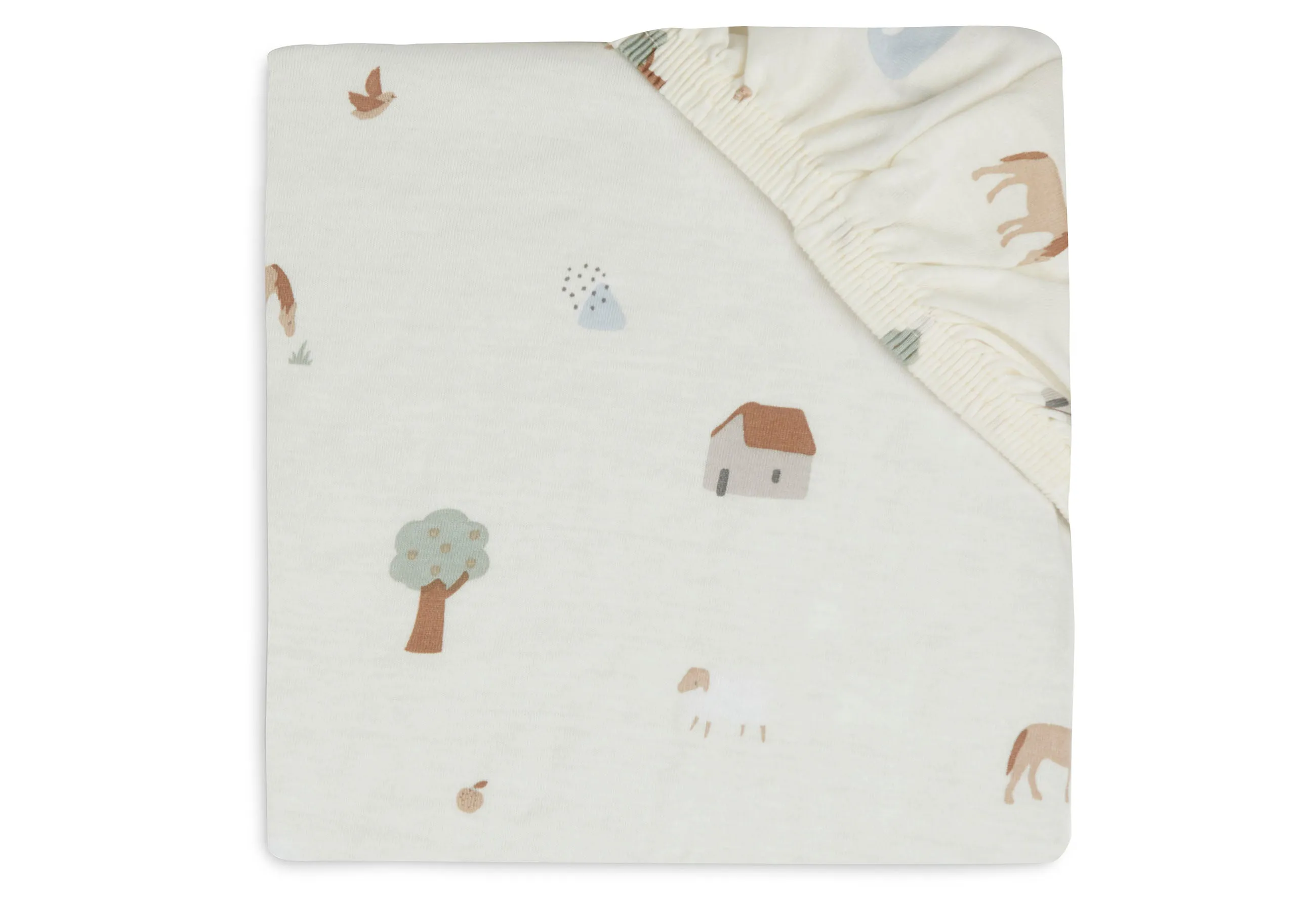 Fitted Sheet Jersey 40/50x80/90cm - Farm