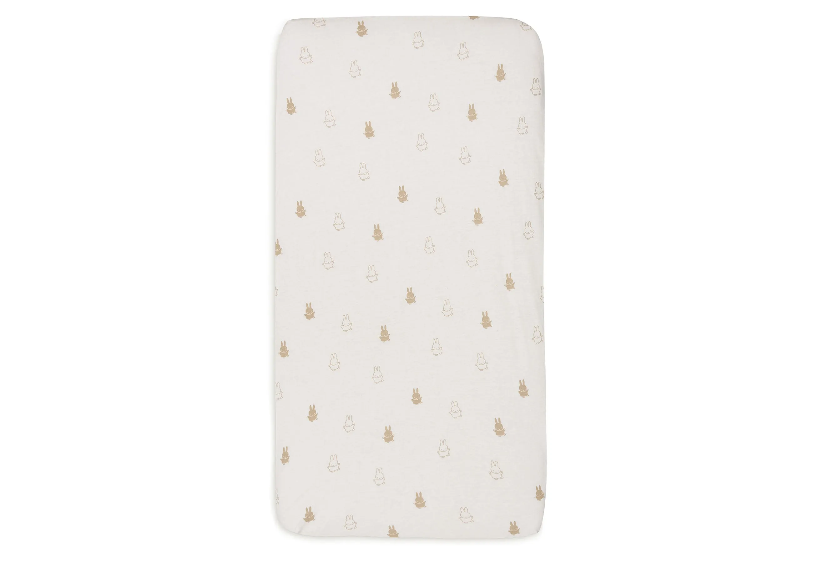 Fitted Sheet Jersey 60x120cm Happy Miffy - Nougat