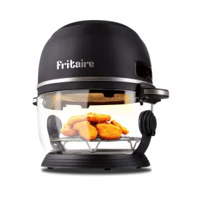 Fritaire Self-Cleaning Glass Bowl Air Fryer, 5-Qt, Black