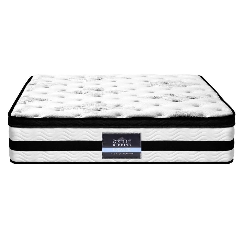 Giselle Bedding 34cm Mattress Euro Top Pocket Spring Super King