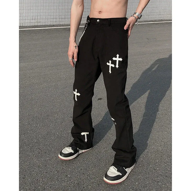 Gothic "Cross Badge" Jeans