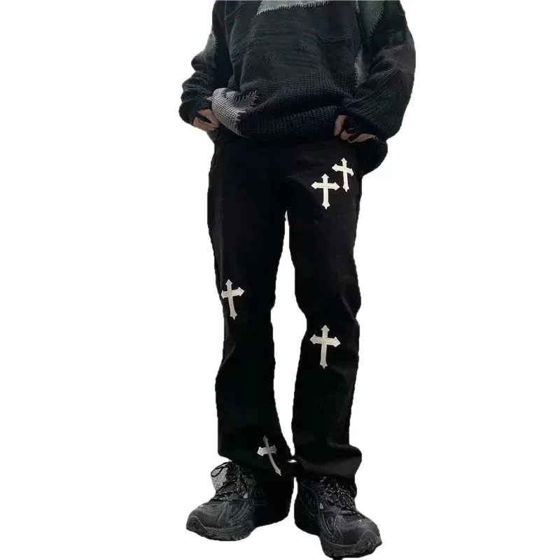 Gothic "Cross Badge" Jeans