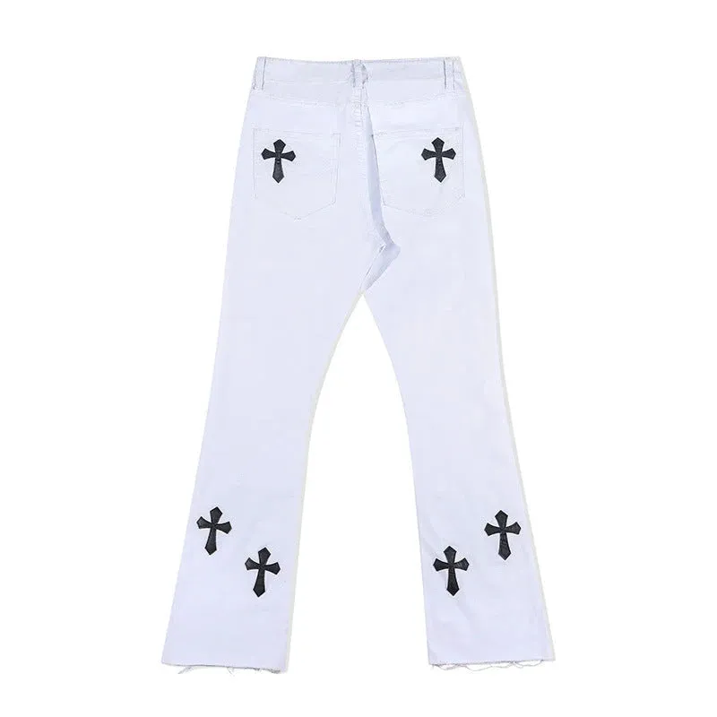 Gothic "Cross Badge" Jeans