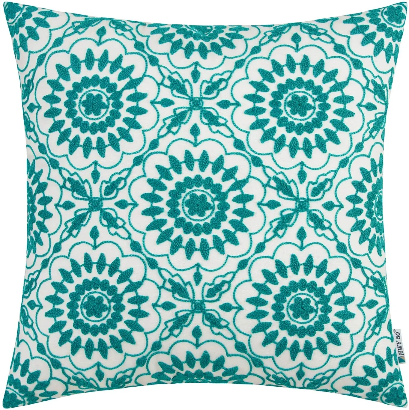 Green Floral Pillow