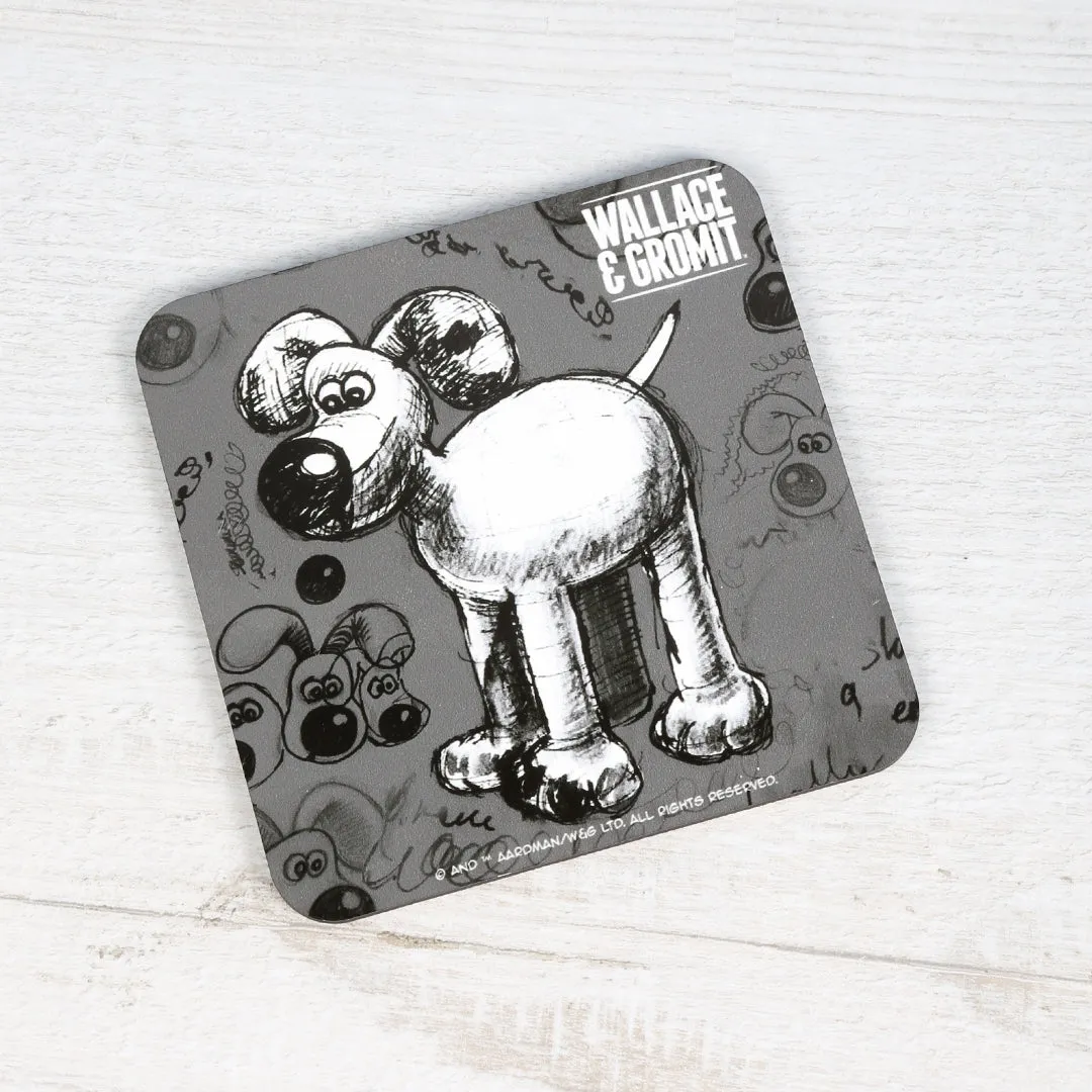 Gromit Grey Sketch Coaster