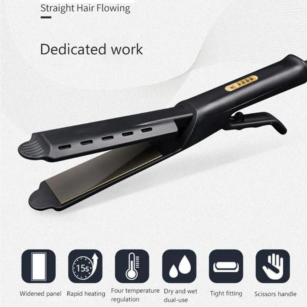 Hair Straightener Four-gear temperature adjustment Ceramic Tourmaline Ionic Flat Iron Hair Straightener