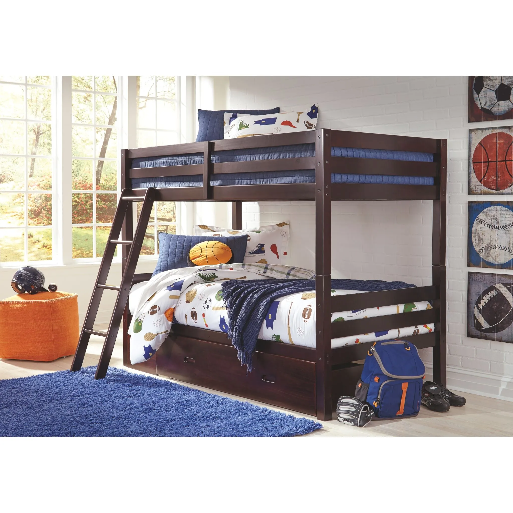 Halanton Twin Bunk Bed with Storage