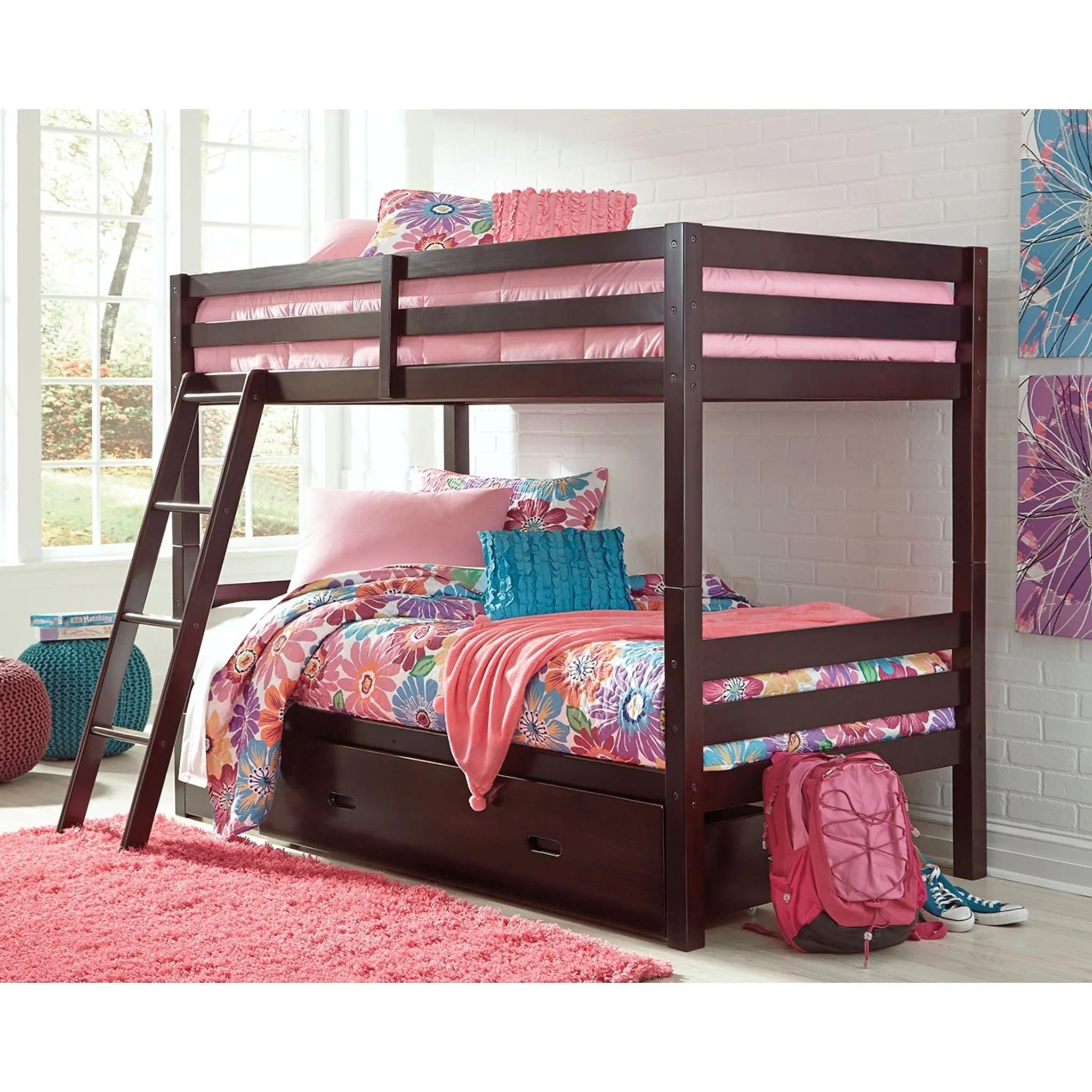 Halanton Twin Bunk Bed with Storage