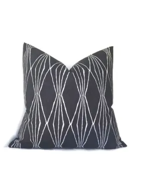 Handcut Shapes Pillow Cover in Charcoal