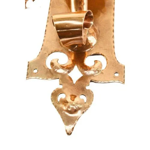 Handmade Arts and Crafts Brass and Copper Art Nouveau Wall Sconces in style of WAS Benson #2059